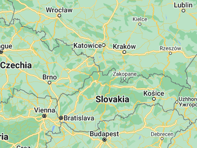 Map showing location of Čadca (49.43503, 18.78895)