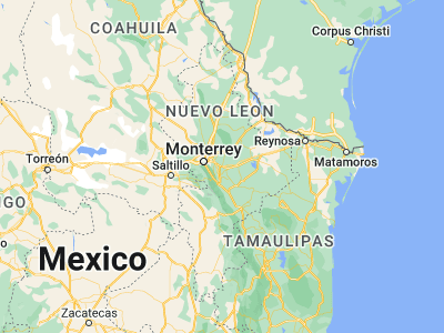 Map showing location of Cadereyta (25.58333, -99.98333)