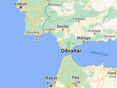 Map showing location of Cadiz (36.53361, -6.29944)