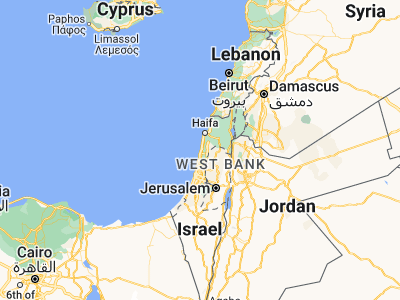 Map showing location of Caesarea (32.49213, 34.89224)
