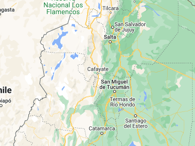 Map showing location of Cafayate (-26.07295, -65.97614)