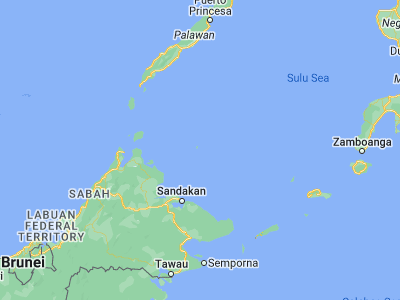 Map showing location of Cagayan (6.9747, 118.5144)