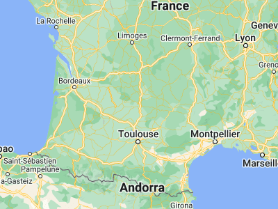 Map showing location of Cahors (44.4491, 1.43663)