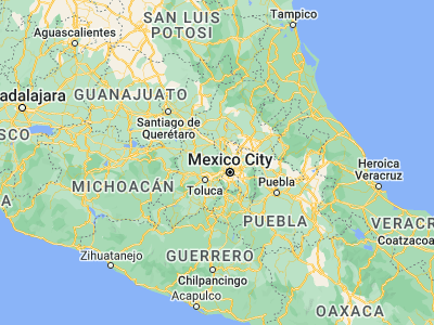 Map showing location of Cahuacán (19.63917, -99.41611)