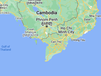Map showing location of Cái Dầu (10.57428, 105.24005)