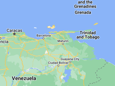 Map showing location of Caicara (9.81754, -63.61331)
