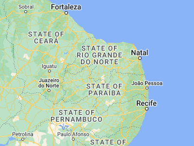 Map showing location of Caicó (-6.45833, -37.09778)