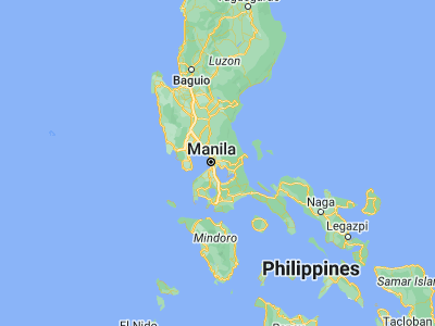 Map showing location of Cainta (14.5786, 121.1222)