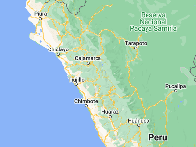 Map showing location of Cajabamba (-7.61667, -78.05)