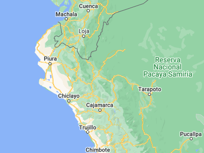 Map showing location of Cajaruro (-5.73639, -78.42556)
