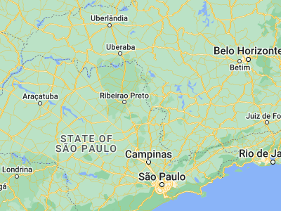 Map showing location of Cajuru (-21.27528, -47.30417)