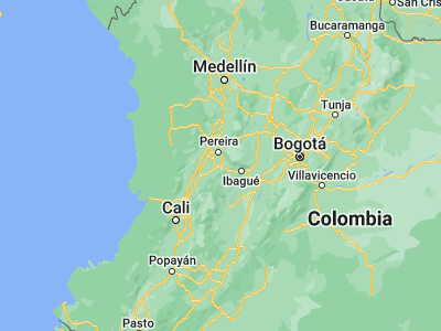Map showing location of Calarcá (4.52949, -75.64091)
