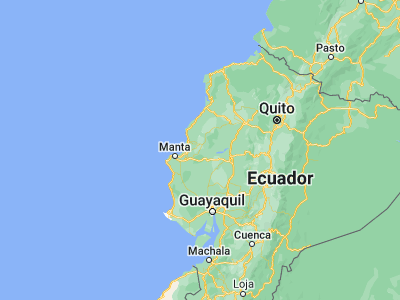 Map showing location of Calceta (-0.85, -80.16667)