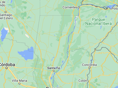 Map showing location of Calchaquí (-29.88767, -60.28696)