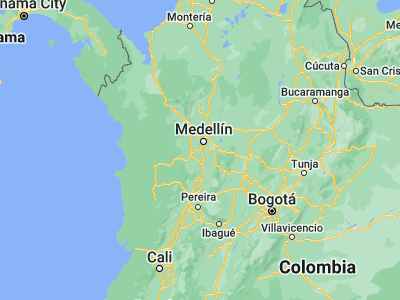 Map showing location of Caldas (6.09106, -75.63569)