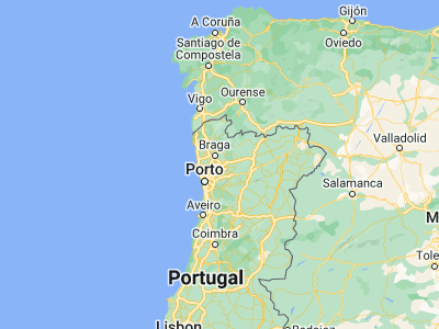 Map showing location of Caldas de Vizela (41.38212, -8.3089)