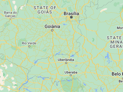Map showing location of Caldas Novas (-17.74167, -48.625)