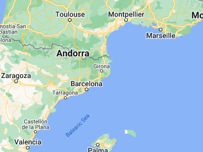 Map showing location of Caldes de Malavella (41.83333, 2.81667)