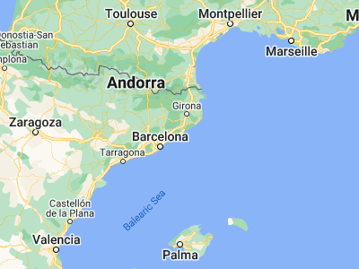 Map showing location of Calella (41.61802, 2.66781)