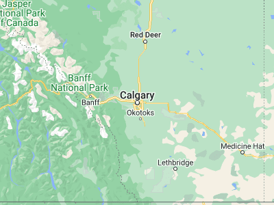 Map showing location of Calgary (51.05011, -114.08529)