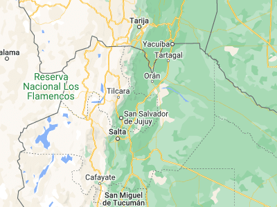Map showing location of Calilegua (-23.77368, -64.77002)
