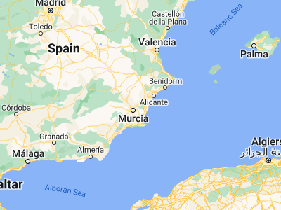 Map showing location of Callosa de Segura (38.12497, -0.87822)