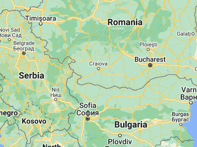 Map showing location of Calopăru (44.16667, 23.76667)