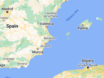 Map showing location of Calp (38.6447, 0.0445)