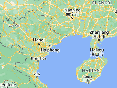 Map showing location of Cẩm Phả Mines (21.01667, 107.3)