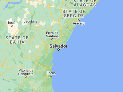 Map showing location of Camaçari (-12.6975, -38.32417)