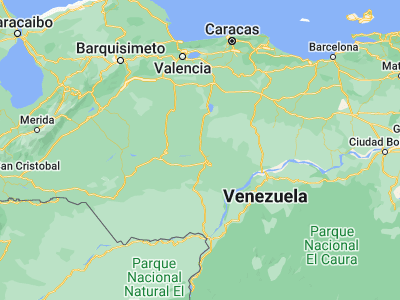 Map showing location of Camaguán (8.10655, -67.60724)