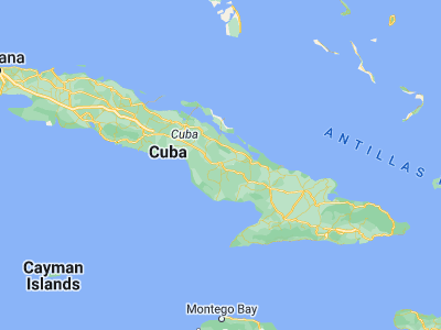 Map showing location of Camagüey (21.38083, -77.91694)