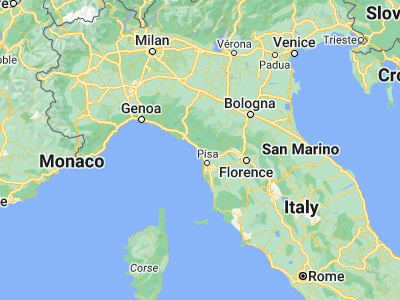 Map showing location of Camaiore (43.90974, 10.2419)