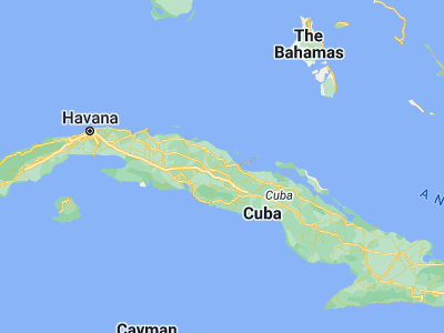 Map showing location of Camajuaní (22.48333, -79.75)