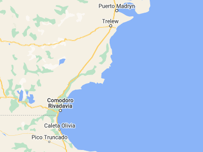 Map showing location of Camarones (-44.79709, -65.70994)