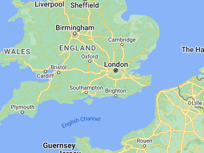Map showing location of Camberley (51.33705, -0.74261)