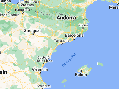 Map showing location of Cambrils (41.07479, 1.05244)