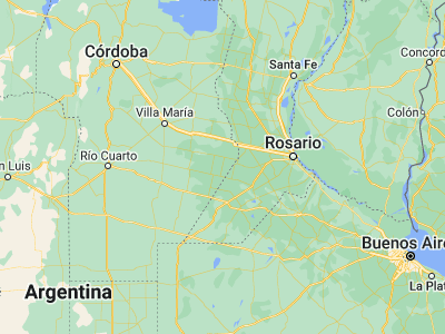 Map showing location of Camilo Aldao (-33.12745, -62.09453)