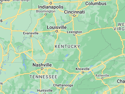 Map showing location of Campbellsville (37.3434, -85.34191)