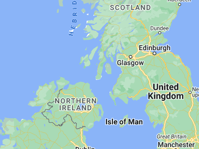 Map showing location of Campbeltown (55.42583, -5.60764)