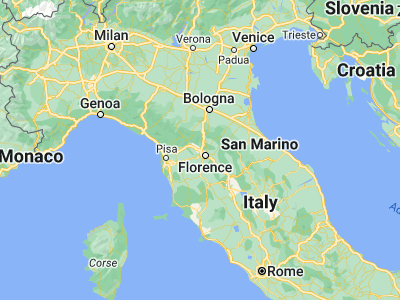 Map showing location of Campi Bisenzio (43.82455, 11.13242)