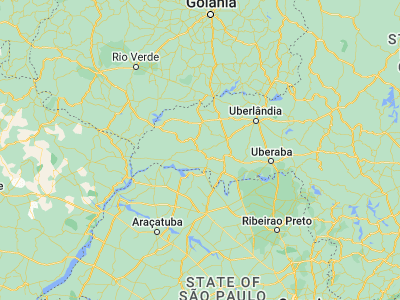 Map showing location of Campina Verde (-19.53556, -49.48639)
