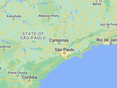 Map showing location of Campinas (-22.90556, -47.06083)
