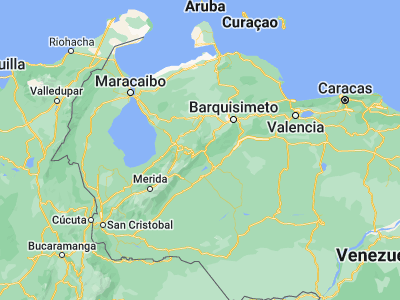 Map showing location of Campo Elías (9.39347, -70.06035)