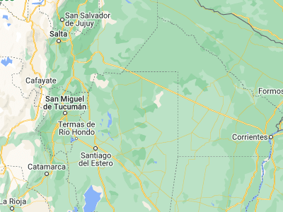 Map showing location of Campo Gallo (-26.58333, -62.85)
