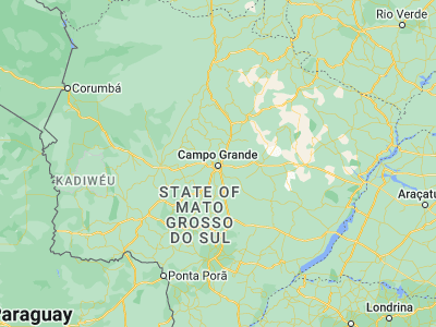 Map showing location of Campo Grande (-20.44278, -54.64639)