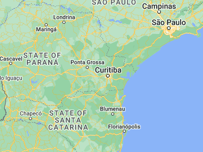Map showing location of Campo Largo (-25.45861, -49.52833)