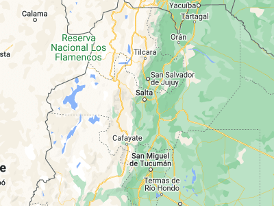 Map showing location of Campo Quijano (-24.90982, -65.63656)