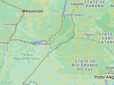 Map showing location of Campo Ramón (-27.46108, -55.01901)