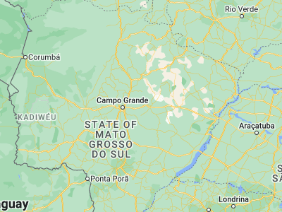 Map showing location of Campo Verde (-20.41667, -54.06667)